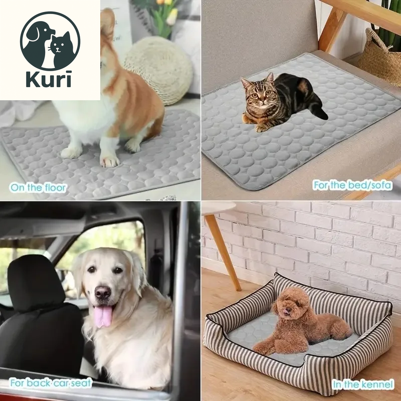 Premium Pet Self Cooling Mat - Ice Silk Cooling Pad for Dogs and Cats, Perfect for Beds, Kennels, Couches, and Floors