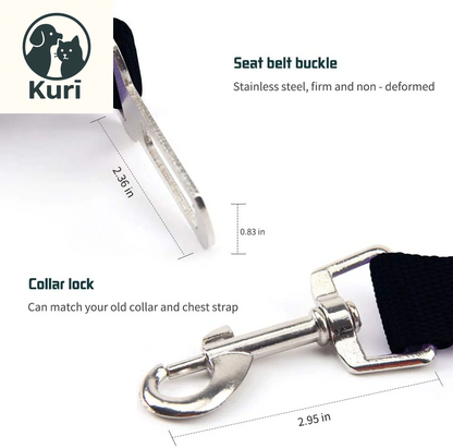 Adjustable Pet Car Seat Belt for Dogs and Cats - Durable Nylon Safety Harness with Easy-Clip Design
