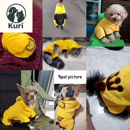 Thickened Flannel Pet Costume - Cozy Tiger and Dinosaur Outfit for Dogs and Cats, Perfect for Autumn and Winter Role Play