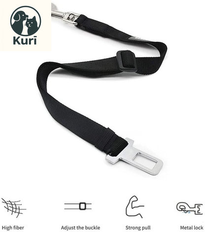 Adjustable Pet Car Seat Belt for Dogs and Cats - Durable Nylon Safety Harness with Easy-Clip Design