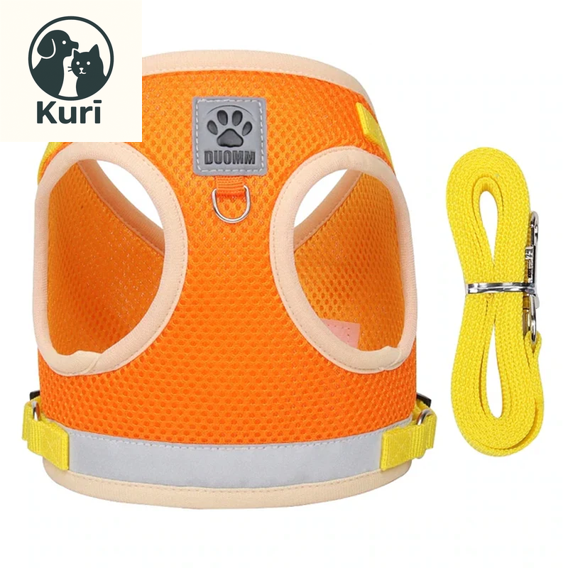 Breathable and Adjustable Cat Harness and Leash Set - Escape Proof Vest for Kittens, Puppies, and Small Dogs with Reflective Features