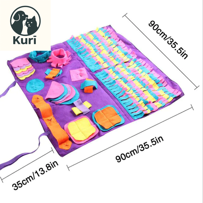 Engaging Snuffle Mat for Dogs - Furryforest Washable Anti-Slip Nose Training Blanket & Puzzle Toy
