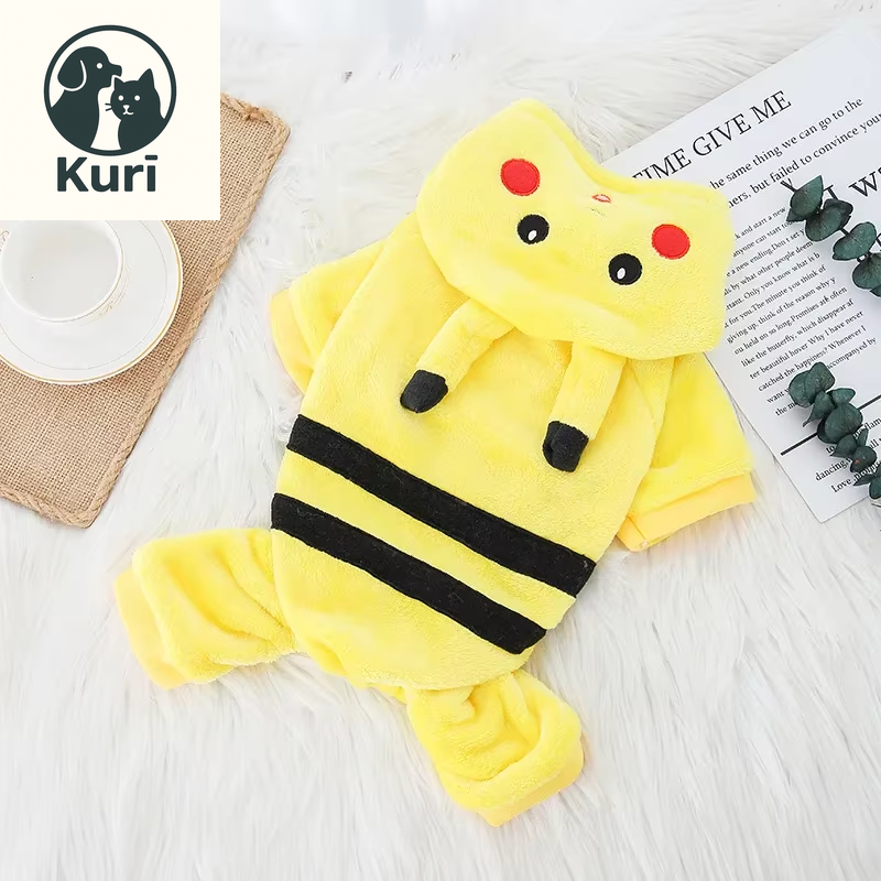 Thickened Flannel Pet Costume - Cozy Tiger and Dinosaur Outfit for Dogs and Cats, Perfect for Autumn and Winter Role Play