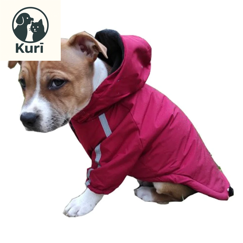 Autumn Winter Pet Dog Waterproof Warm Coat Cotton Hooded Jacket the Dog Face Small Dogs Cat Reflective Pet Clothes Winter Coat