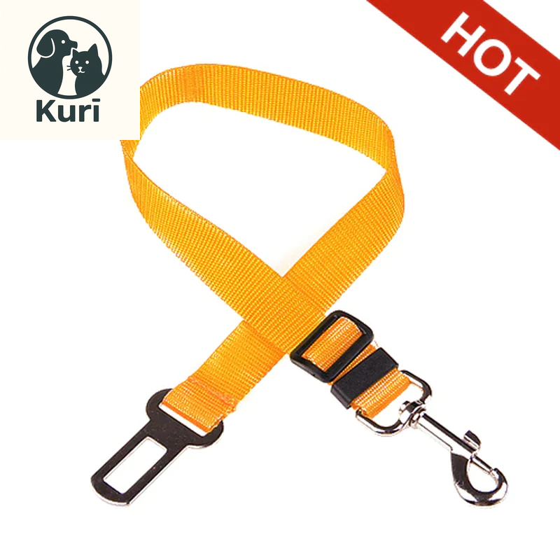 Adjustable Pet Car Seat Belt for Dogs and Cats - Durable Nylon Safety Harness with Easy-Clip Design
