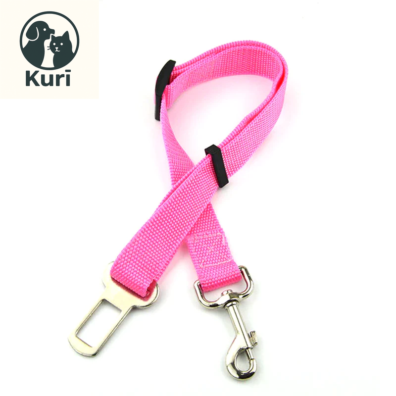 Adjustable Pet Car Seat Belt for Dogs and Cats - Durable Nylon Safety Harness with Easy-Clip Design